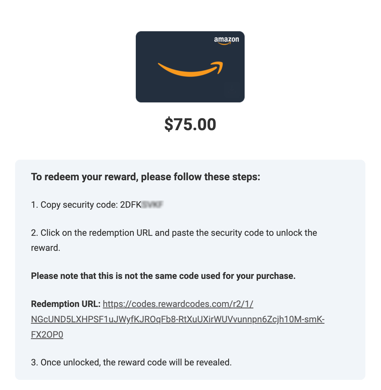 Redeeming an Amazon gift card